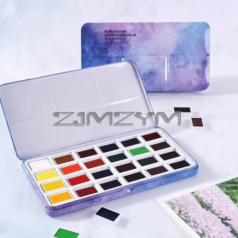 Watercolor Paint Set Solid Pigment - Watercolours Solid Watercolor Paint Set Professional