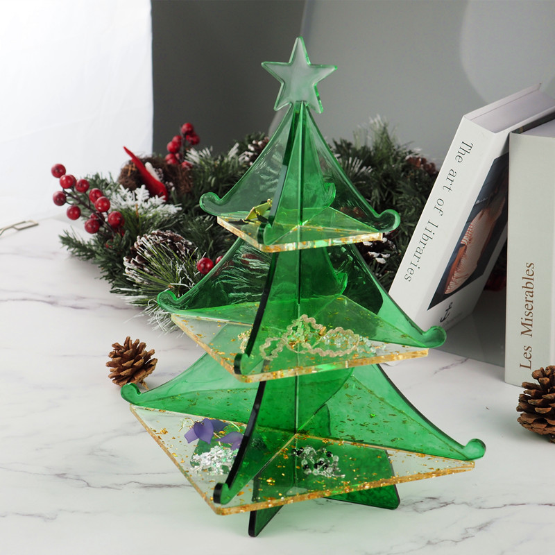 Silicone Epoxy Resin Molds Set - Christmas tree snowflake Storage Box Jewelry
