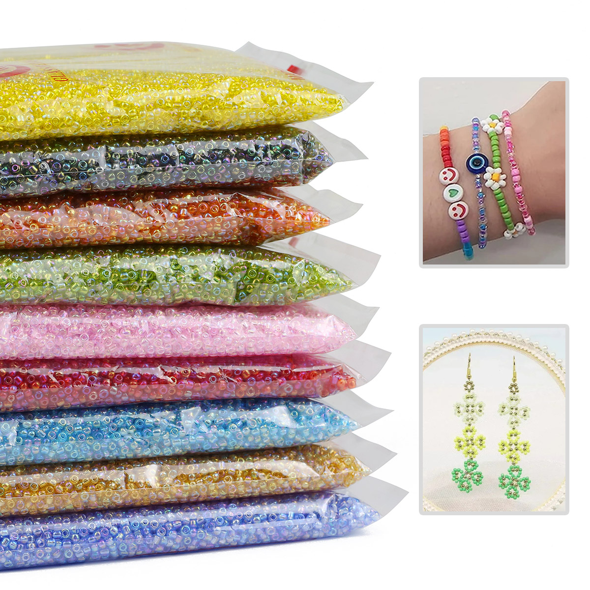 450g 2mm 3mm AB Color  Charm C - Glass Seed Beads 2Mm Jewelry Making recension och pris