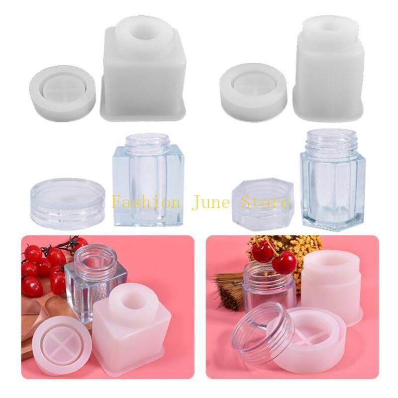1 Set Storage Bottle Jar Cryst - Silicone Epoxy Resin Molds Set recension och pris