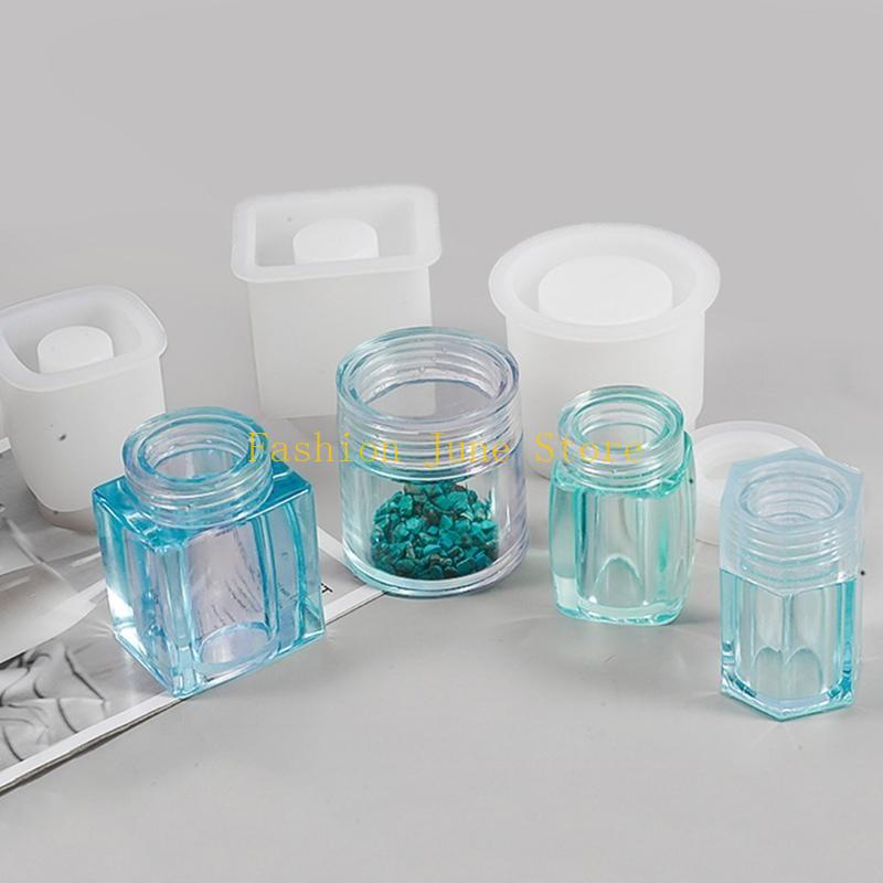 1 Set Storage Bottle Jar Cryst - Silicone Epoxy Resin Molds Set recension och pris