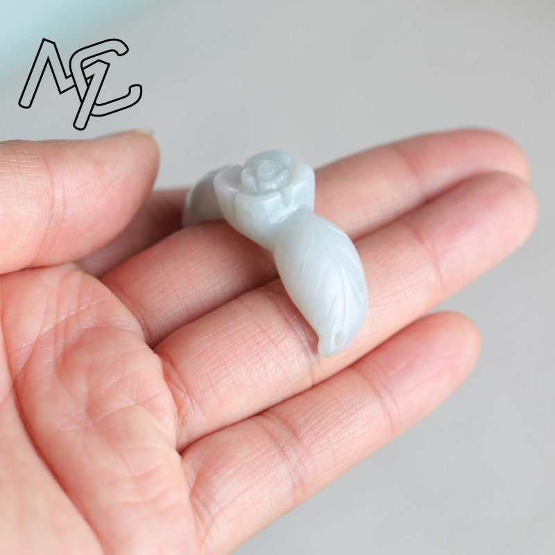 2PC Natural White Jadeite Jade - Beading recension och pris