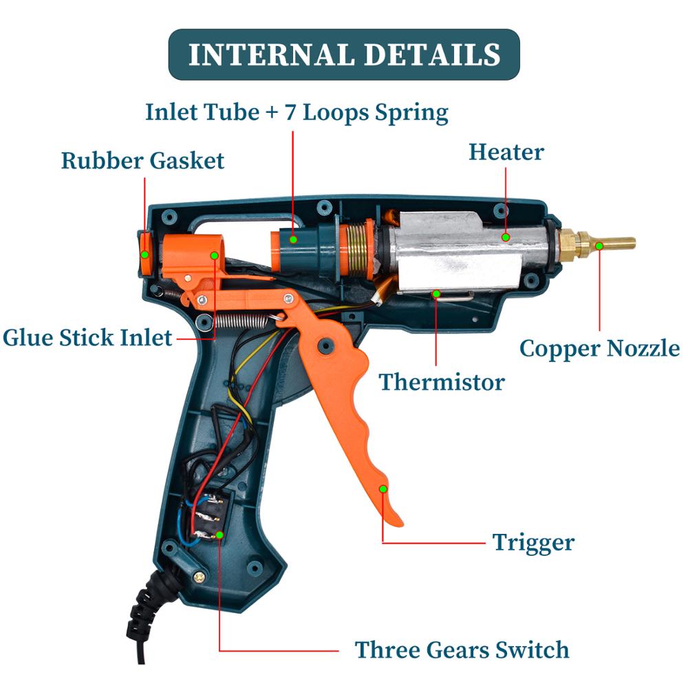 Hot Melt Glue Gun Single， Pack - Hot Melt Glue Gun Cordless recension och pris