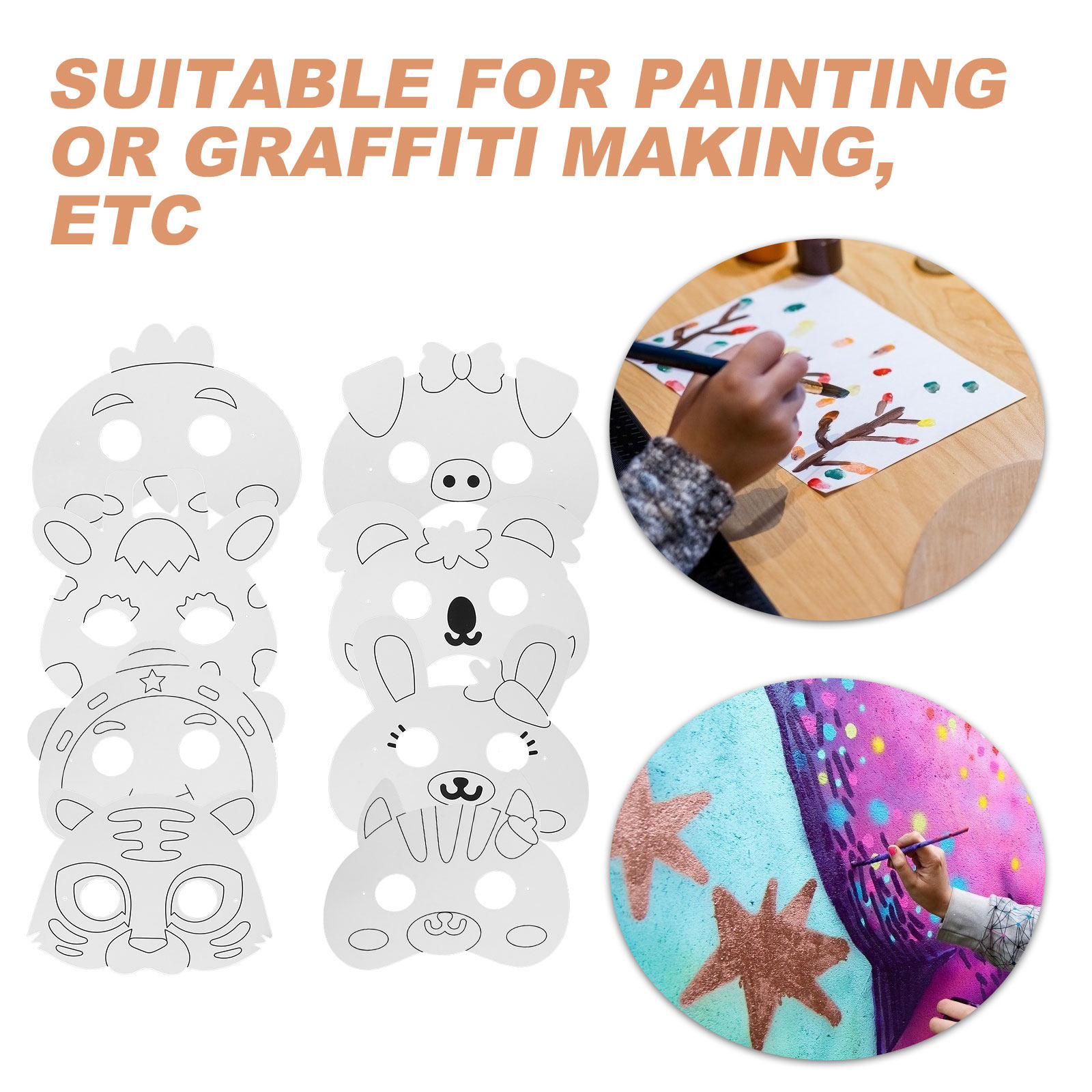1Set Animal Shaped Blank Paper - Painting Supplies recension och pris
