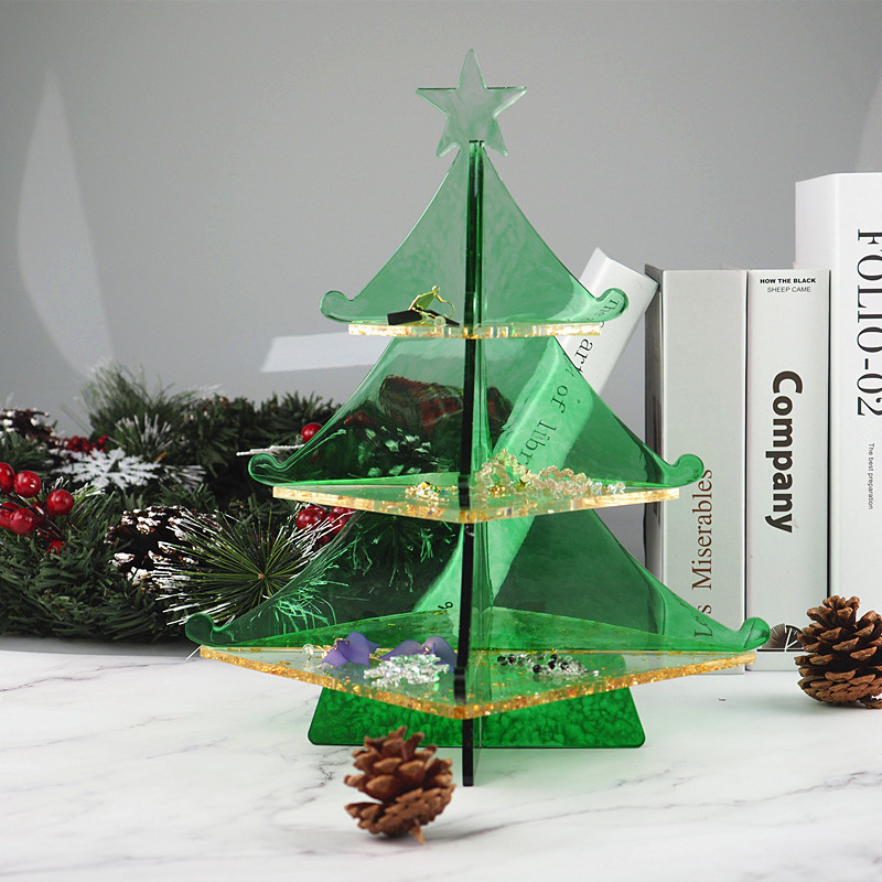 Christmas tree snowflake Stora - Silicone Epoxy Resin Molds Set recension och pris